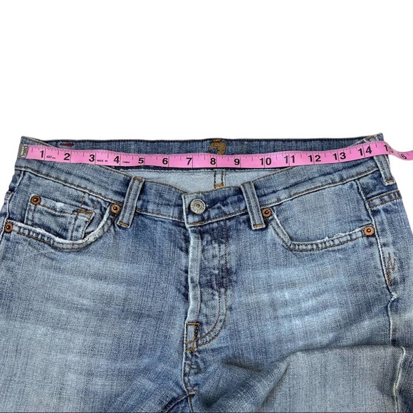 7FAMK Boycut Button Fly Boy Cut Medium Wash Jeans 29 - Picture 14 of 16